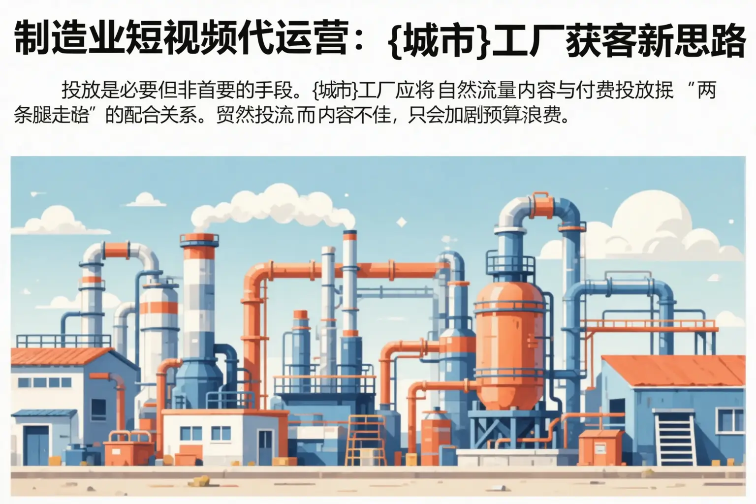 制造业短视频代运营:沽源工厂获客新思路
